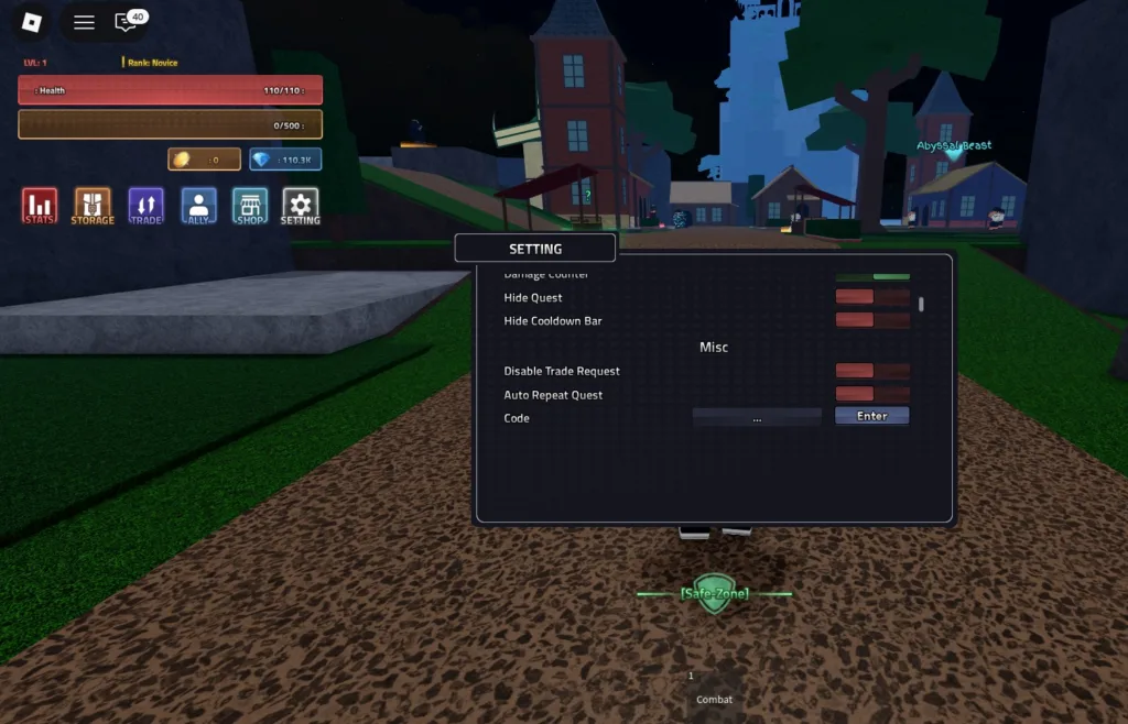 How to redeen Rogue Piece codes